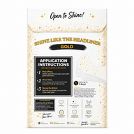 Inkbond Gold Festival Speckles envelope back with instructions