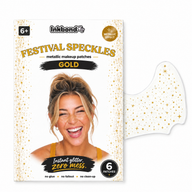 Inkbond Gold Festival Speckles envelope with glitter freckle patch sheet