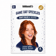Inkbond Navy Blue and Silver Game Day Speckles envelope front