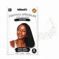 Inkbond Silver Festival Speckles envelope with glitter freckle patch sheet