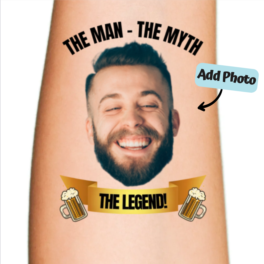 The Man the Myth the Legend Ribbon Temporary Tattoo