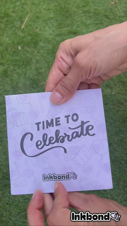 Let's Pawty! Custom Dog Birthday Tattoo