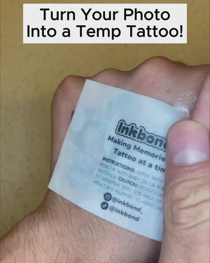 Custom Photo Temporary Tattoo