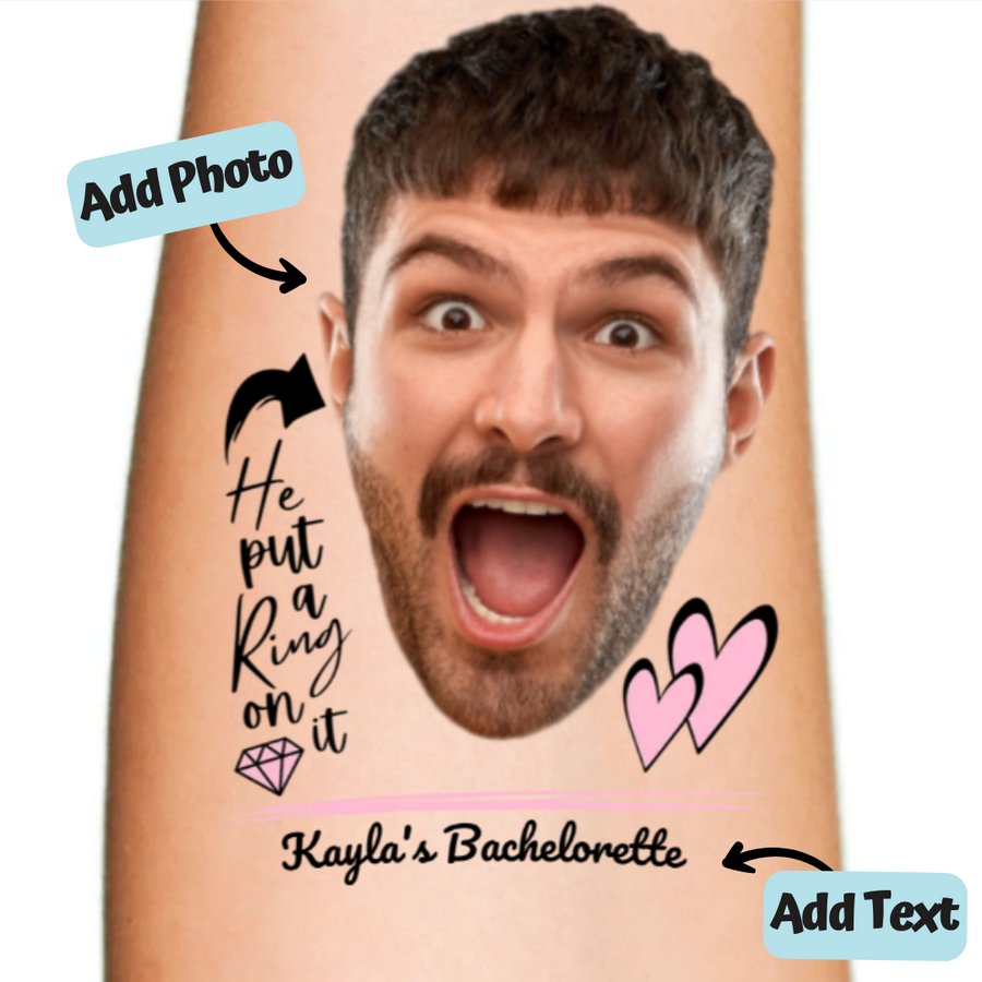 He Put a Ring on It Temporary Bachelorette Tattoo